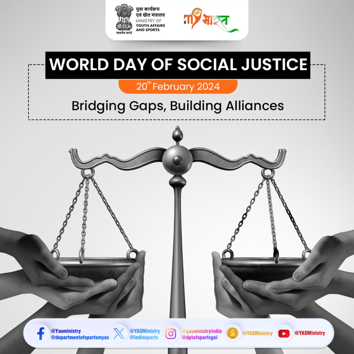 On this #WorldDayofSocialJustice, let's amplify our commitment to promote social justice & tackle issues like poverty, exclusion, gender inequality, unemployment, human rights & social protection. It's time to build a world where fairness prevails in more equitable societies.⚖️