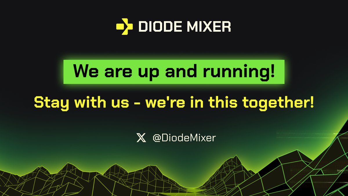 DiodeMixer's tweet photo. Diode Mixer is the ultimate zkSNARKs-based privacy protocol on @Blast_L2

➤ Blasting fast
➤ Best user experience
➤ $BLAST developer airdrop &amp; $DIODE rewards
➤ Revenue sharing, referral and gas fees reimbursement

#Airdrops #NativeYield https://t.co/DtVK0qblwi
