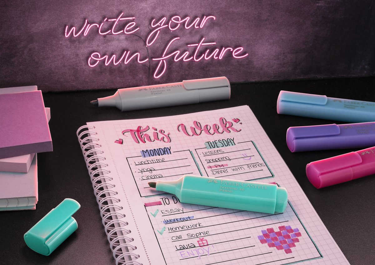 Write your own future with Faber-Castell Textliner 46 Pastel Highlighters! 😍 Experience precision, brilliance, and eco-friendly style in every stroke. ✨ The Textliner 46 Superflourescent Highlighters feature a barrel and cap made from 100% recycled plastic 🌱

#FaberCastell