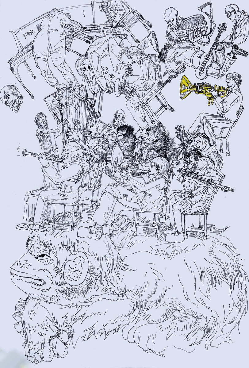 dewyart's tweet photo. “At the Orchestra Concert”

“The song is beginning…
Conducted the imagine how far we can go
Dig deep into soul and mind”

25 x 35.3 cm
Ink drawing on paper

2024
-dewy

#sketch #artcollection https://t.co/qI1KOfegIx
