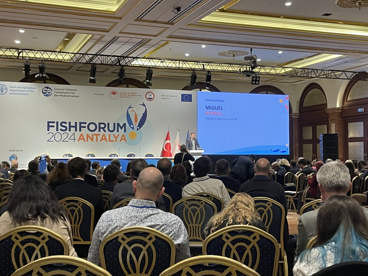 🐠🐟🦀🎣Official opening of the @UN_FAO_GFCM #FisheriesForum2024 by @mbernal_GFCM. Robust science for informed decision-making to avert the further decline of fish and the many threats the MedSea and Black Sea are facing will be in focus this week. #UNOceanScienceDecade #SDG14