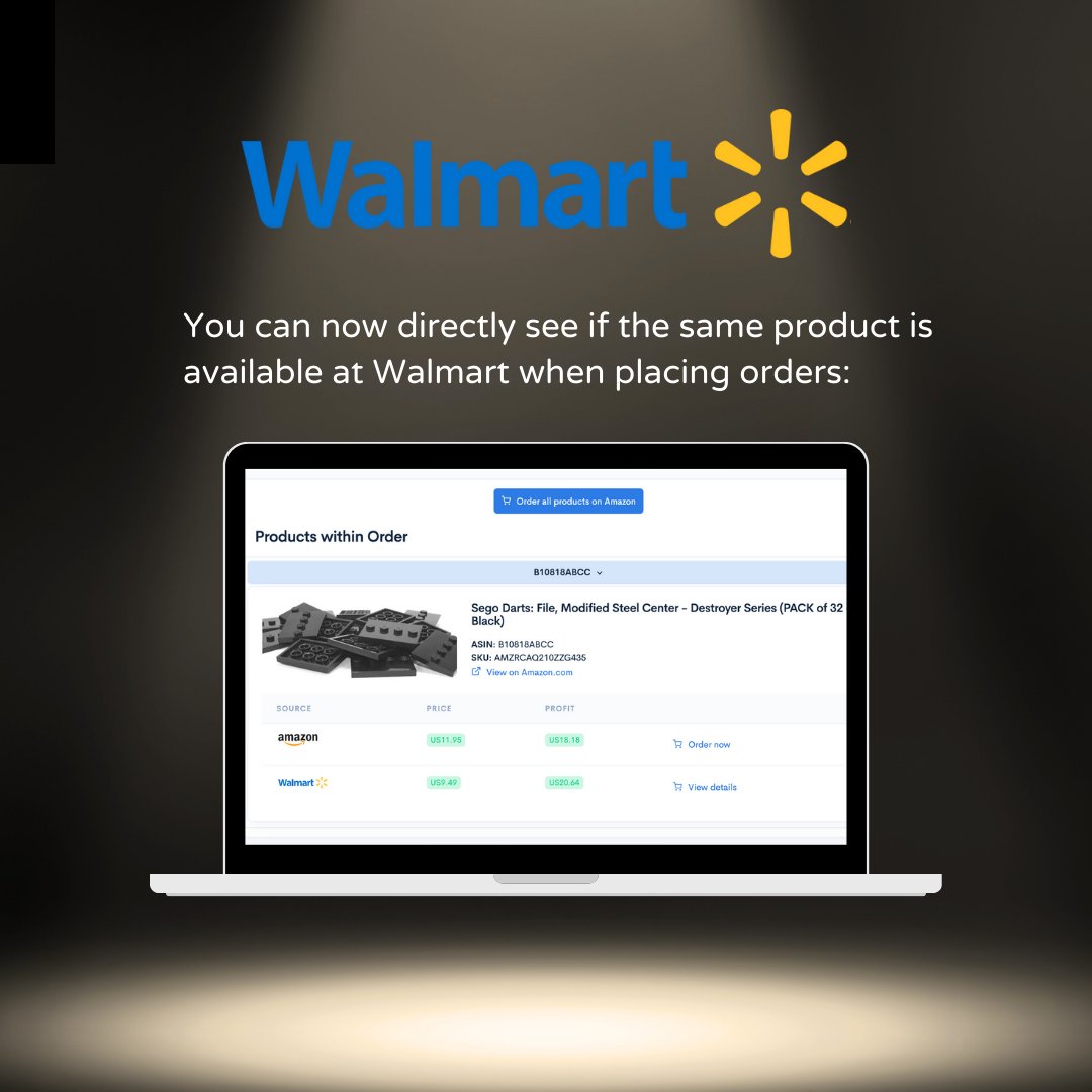 SelleRunning's tweet photo. If the product in your order is cheaper at Walmart, or if it is out of stock on Amazon but available on Walmart, instead of canceling your order, you can just go to Walmart product and complete your order. 

#sellerrunning #dropshipping #walmart #amazon #dropshippingmarketplace https://t.co/kcVyLTQHV1