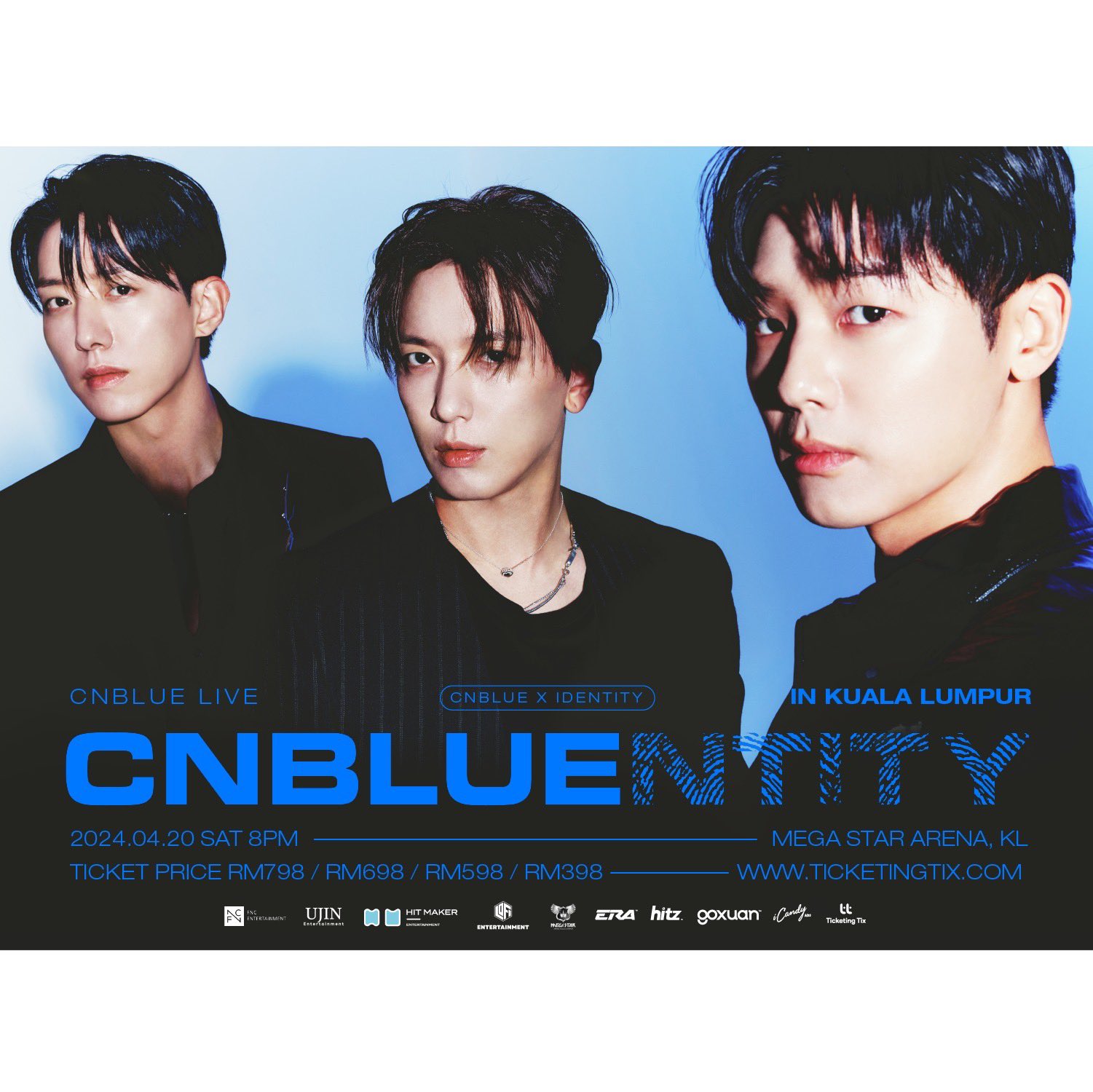 2024 CNBLUE Live 'CNBLUENTITY' in Kuala Lumpur (Tickets)