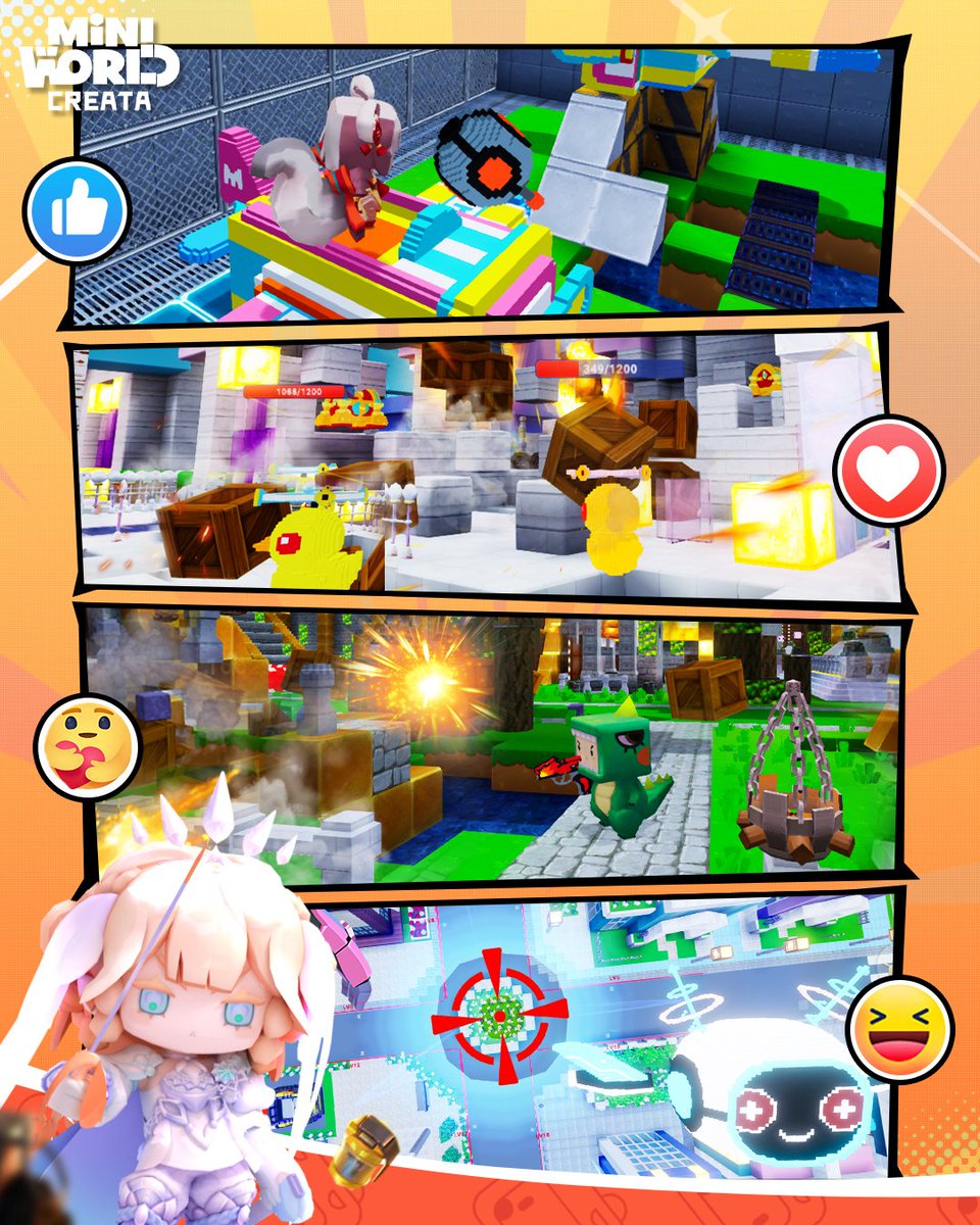 miniworldCreata's tweet image. 💥 爆発マスター、あなたの好みを見せる時が来ました！😉
💮 ミニワールドの爆発マスターズマップでは、4つのドキドキする爆発方法があります。
どれが一番いい爆発方法か試してみませんか？
コメントしましょう！
#ミニワールド 
#miniworld