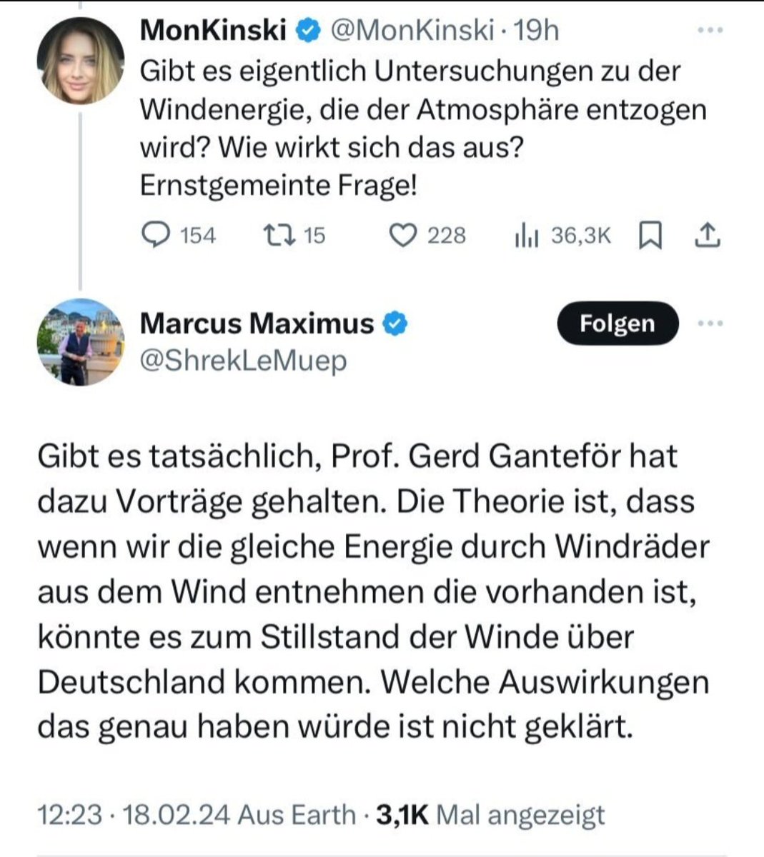 BettinaSRoss1's tweet image. So it appears that wind turbines use up wind and when there are too many, they will use up all the wind and there will be no more wind. In the country.

I have a headache.

#RenewableEnergy 
#ThisIsNotScience