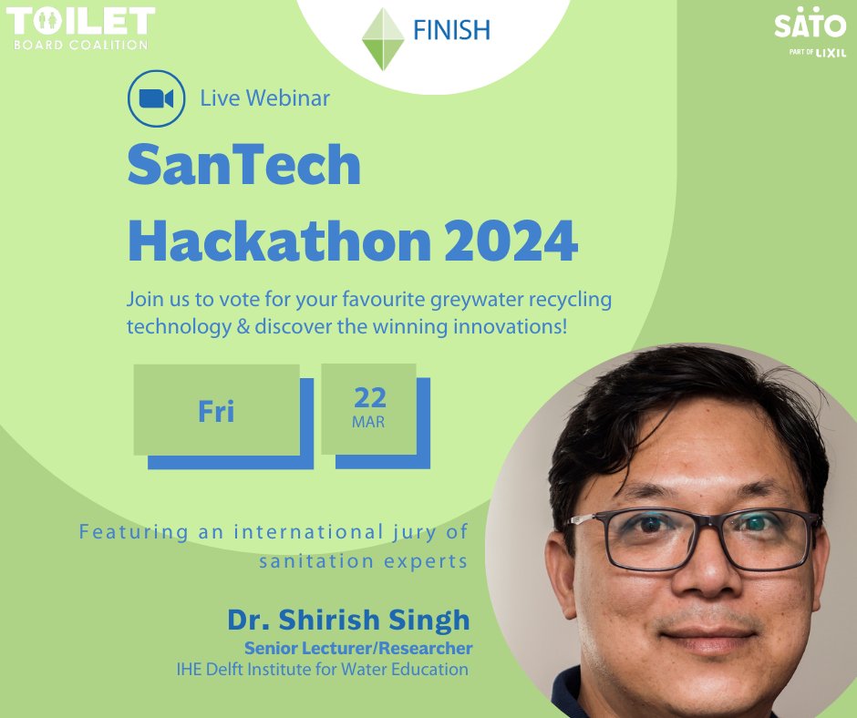 🌟 Exciting News! 🌟 Introducing @ShirishSingh70 , our newest jury member for the Sanitation Technology Hackathon! With 25+ years of WASH sector expertise, Dr. Singh brings invaluable insights to our panel. Only 10 days left to apply! Don't miss out! finishmondial.org/calling-all-in…