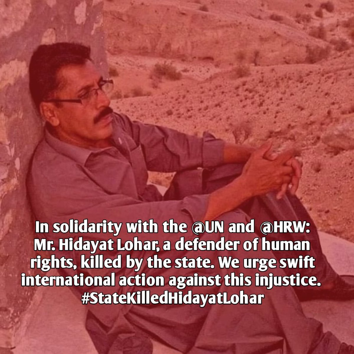 KeeryoShoaib's tweet photo. The murder of Hidayat Lohar is a tragedy that must not be forgotten. We demand justice and an end to impunity for his killers. #StateKilledHidayatLohar @hrw @UN_HRC @amnesty @UNHumanRights https://t.co/KoPHjGGJSZ