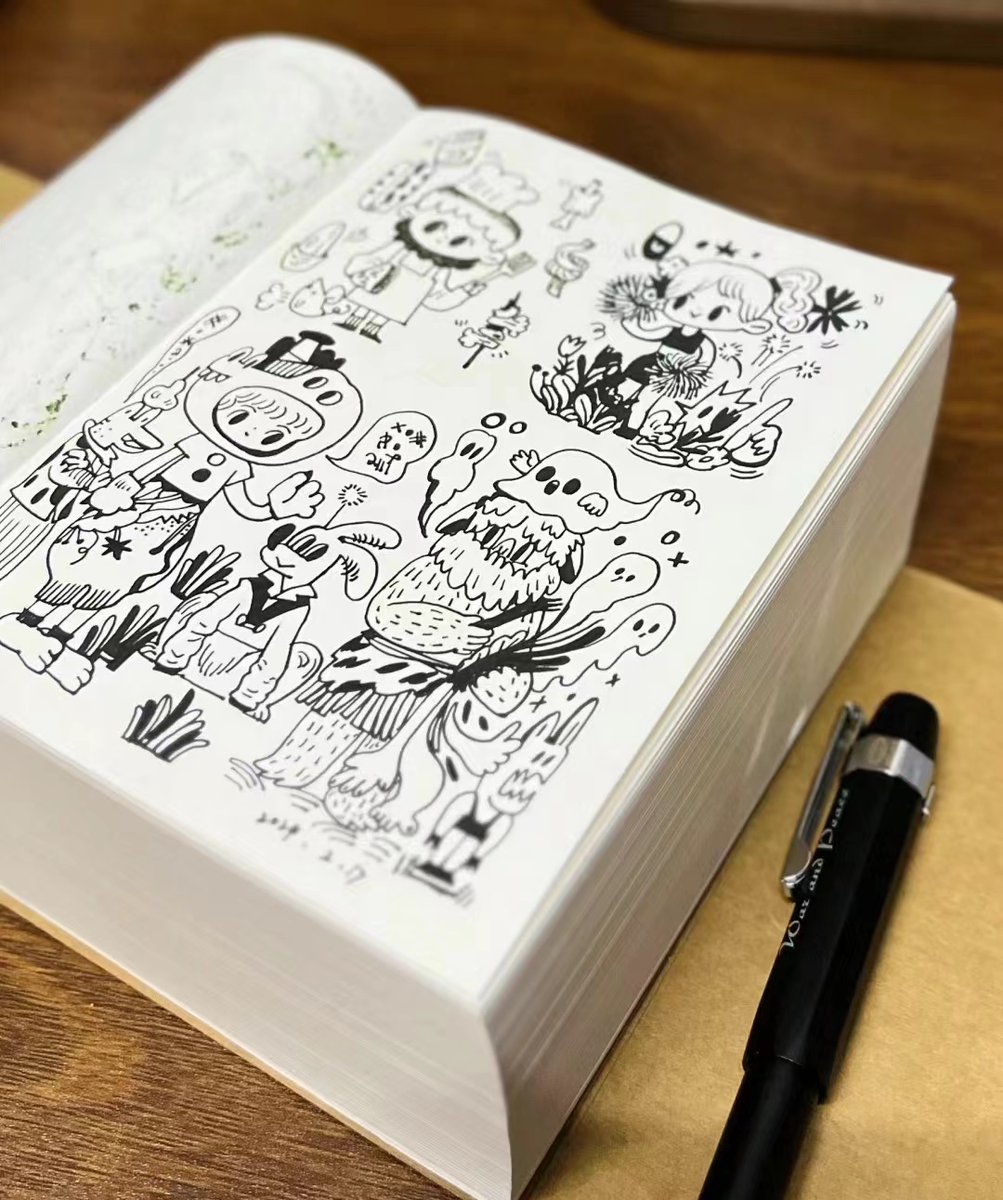 againmilfx's tweet image. 500 Days of Pen Doodles