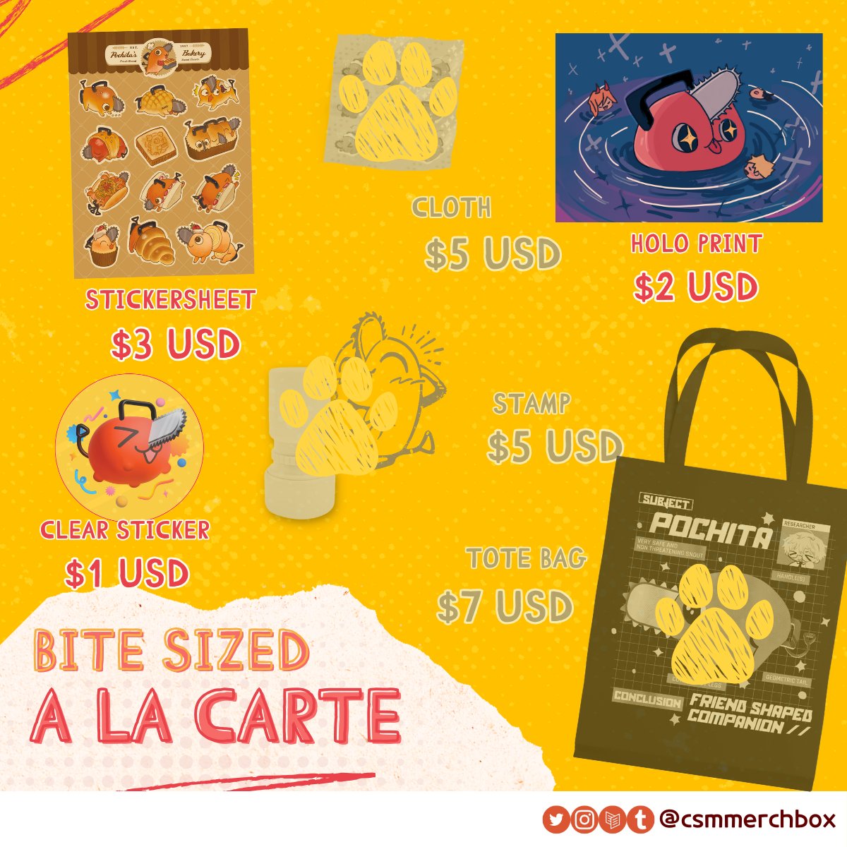💛LO's 3 days left!💛

Oh no! Stocks are running out... but don't worry! We have a few bundles and a la carte merch items left✨Some of our sold out a la cartes might be in your fave bundles too so get yours today before it's all gone!

🛒csmmerchbox.bigcartel.com