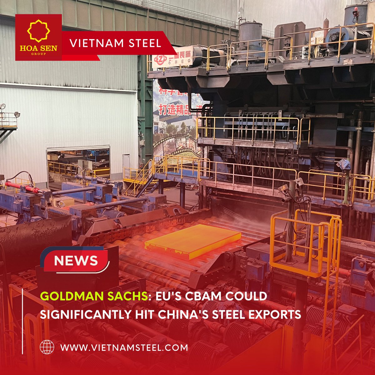 vietnam_steel's tweet photo. Goldman Sachs: EU's CBAM could significantly hit China's steel exports
Read More: https://t.co/zQzaGIhPmQ
----
Website: https://t.co/gRmQIwu3rL
#steelexport #vietnamsteel #hoasengroup #steelasia #steelimport #hsg #steelsheet #steelpipe #plasticpipe https://t.co/dRGz07z2pI