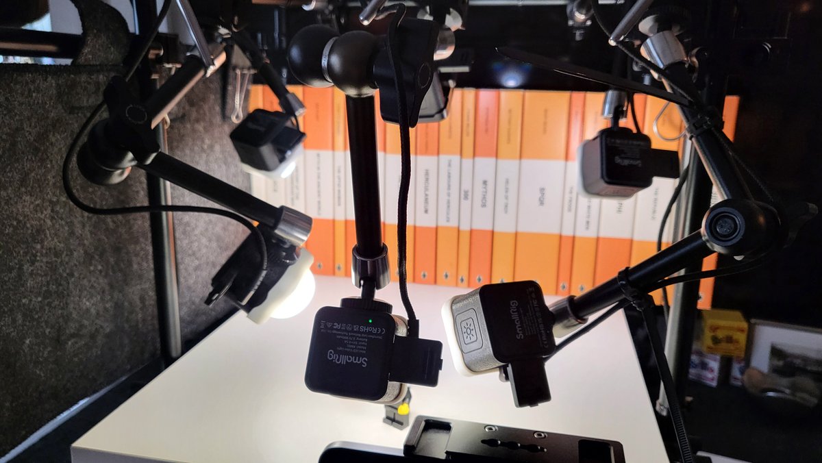BrickClassicist's tweet photo. Setting up the Minifigure photo studio for today’s reveal of the special new member of the BCE for #InternationalLegoClassicismDay2024. Who is it? You will find out very soon!
Thanks to @SmallRigGlobal for sponsoring the mini studio lights.
#ILCD24 #ILCD2024 https://t.co/3lPcL859Na