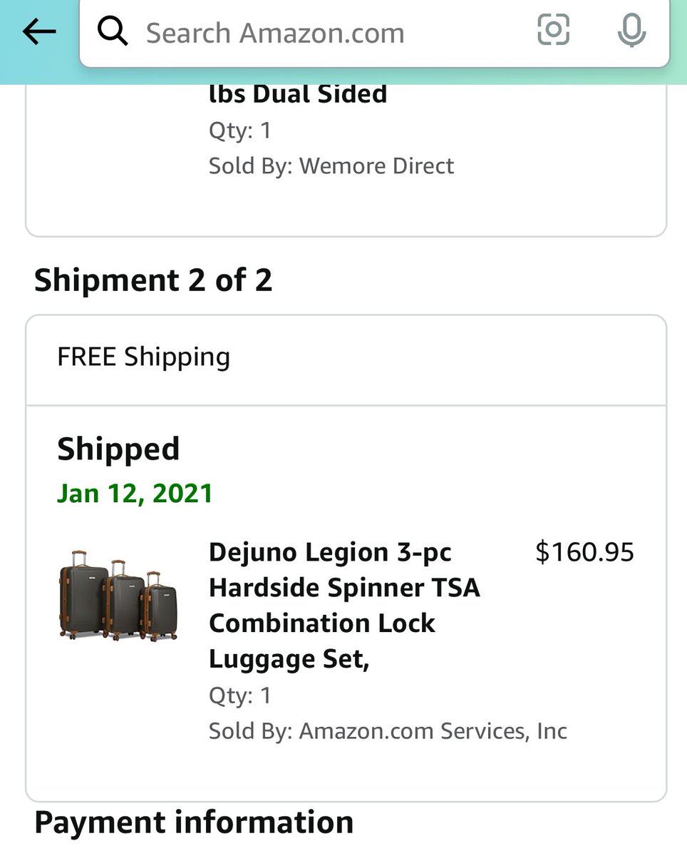 lovablehart's tweet photo. Now if I paid for this luggage as a full set why would you offer a replacement that does not complete the set? Why offer me a carry on bag when the one damaged was full sized ? The wrong shape, size, color , @AmericanAir do you all even care about customer satisfaction? https://t.co/rjmrN9E2bZ
