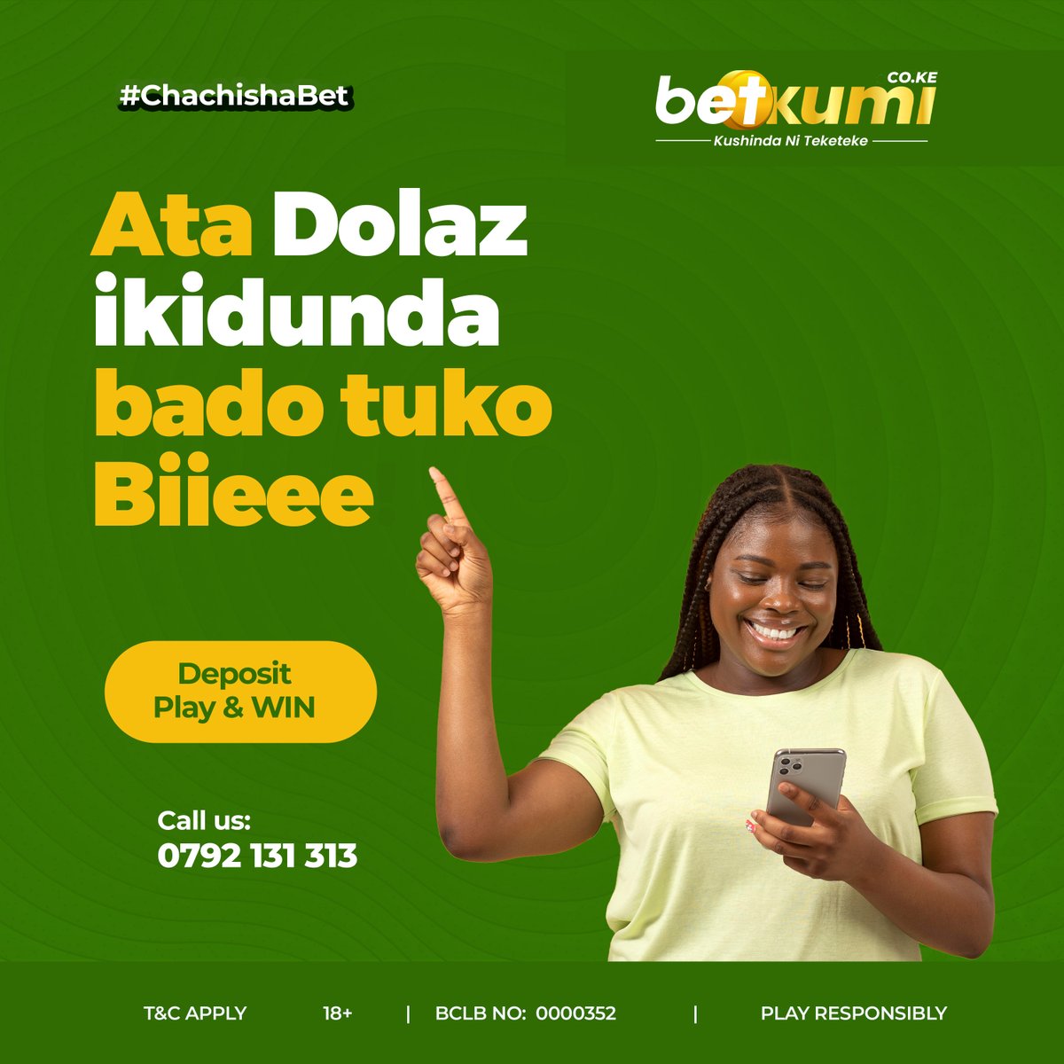 Watu wakilia, wewe unacheka juu unajua place utajisort. Play today Deposit! Play & Win: betkumi.co.ke #ChachishaBet