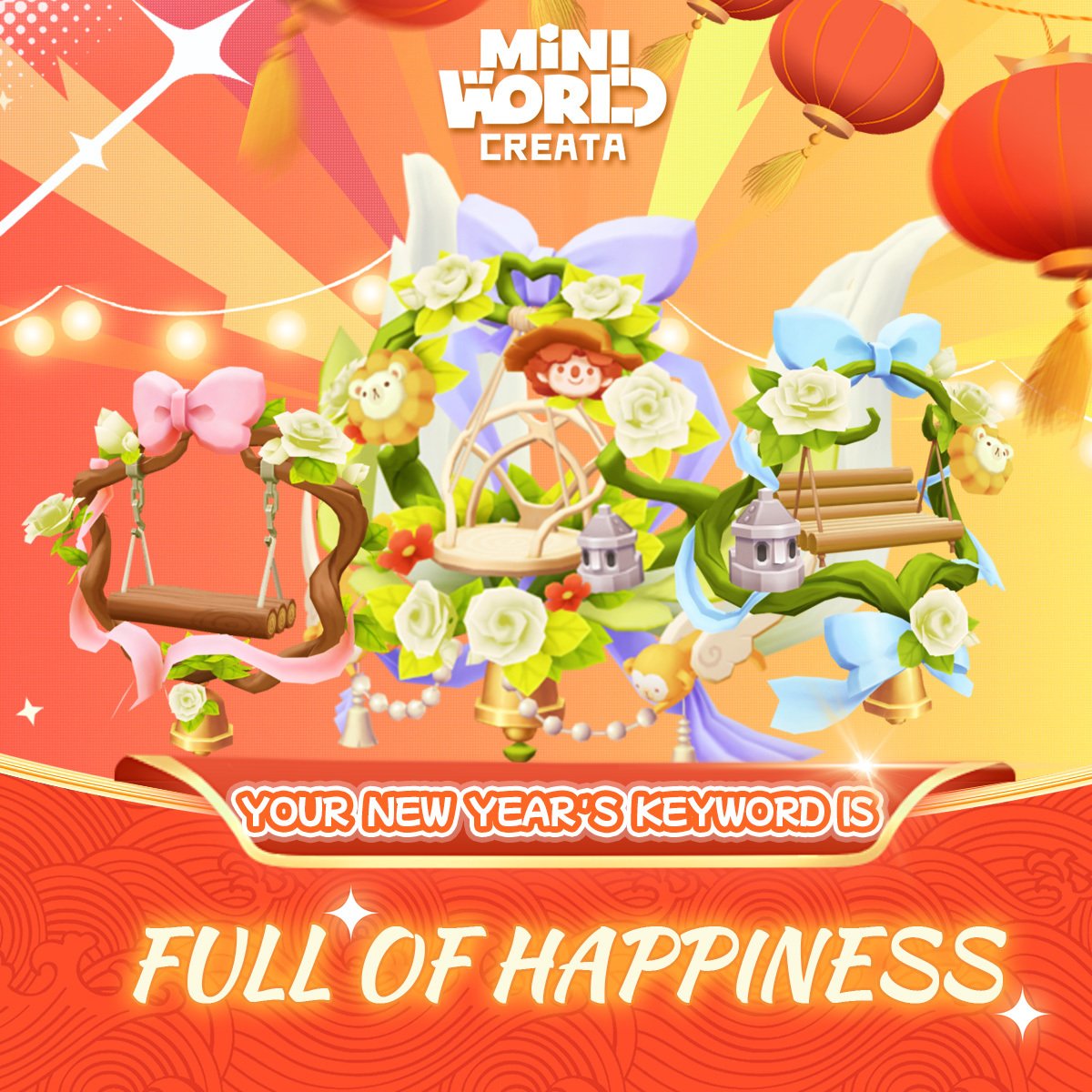 miniworldCreata's tweet image. 🐉✨ 今年のキーワードはもう見つかりましたか？
🚀あなたのキーワードが何ですか？🧐
👾好きなゲームでたくさんの幸運、勝利、成果をもたらしますように！🎮🍀 
#ミニワールド 
#miniworld