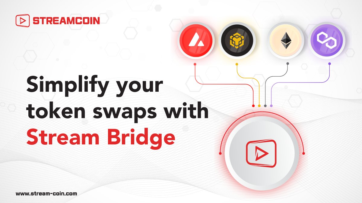 streamcoin_strm's tweet image. 💰 Acquire STRM tokens across various ecosystems!

✨ With MetaMask, you can perform unlimited swaps using Stream Bridge.

⭐️ Seamlessly swap between BSC, Ethereum, Avalanche, and Polygon with our advanced cross-chain bridge.

Note: Swap requests on the Fantom network are not…