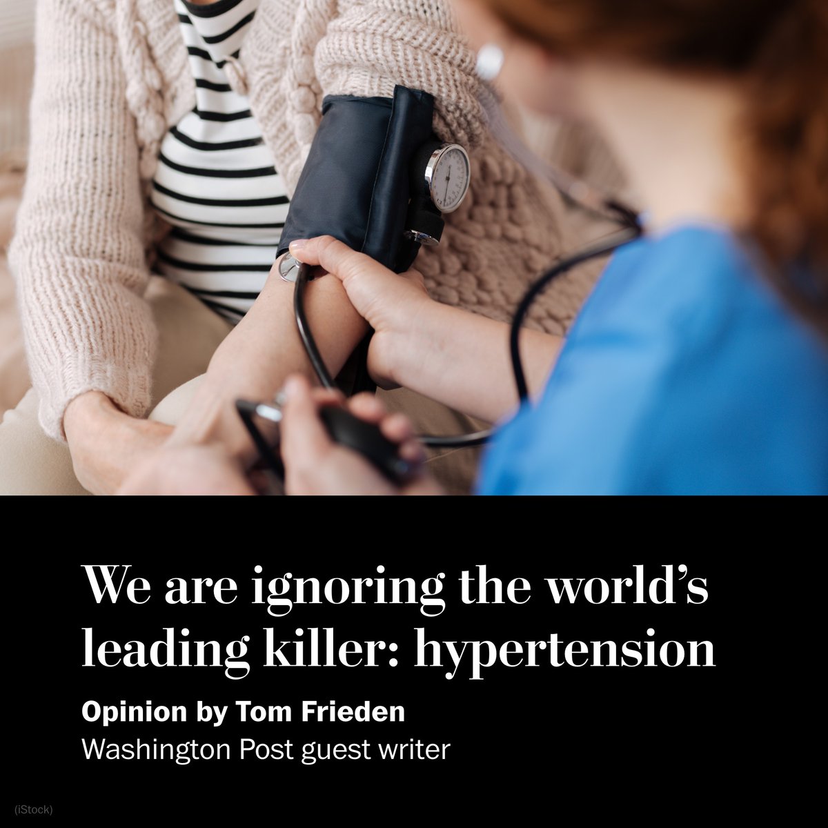 Hypertension is the deadliest but most neglected and widespread pandemic of our time, killing more than 10 million people a year, @DrTomFrieden of @ResolveTSL writes. Yet less than one half of 1 percent of global health funds go to fighting hypertension.. wapo.st/3Uyuj3B