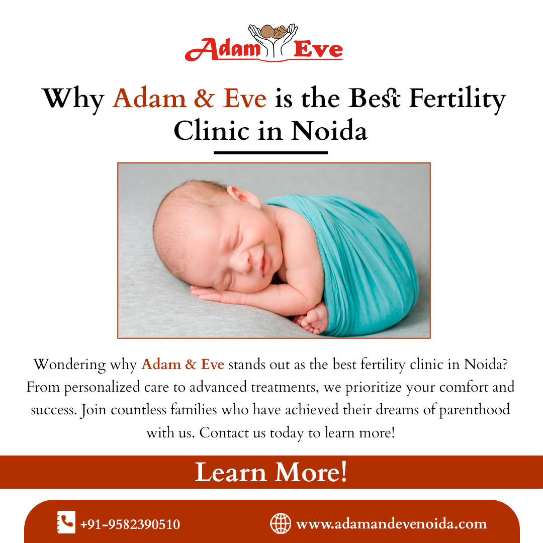 Building families, one miracle at a time. ✨ 
Adam and Eve Noida: your trusted partner in fertility care. 𝗕𝗼𝗼𝗸 𝗬𝗼𝘂𝗿 𝗙𝗶𝗿𝘀𝘁 𝗙𝗿𝗲𝗲 𝗔𝗽𝗽𝗼𝗶𝗻𝘁𝗺𝗲𝗻𝘁:
𝗖𝗮𝗹𝗹 +𝟵𝟭-𝟳𝟲𝟲𝟵𝟴𝟬𝟱𝟲𝟬𝟬
#IVFclinic #fertilityspecialist