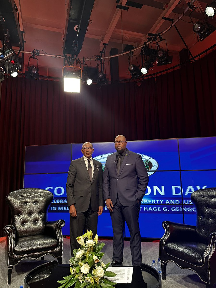 khoe01's tweet image. Secretary to Cabinet Dr George Simaata is responsible for administration of the Executive Branch of 🇳🇦 GRN at the highest level. We sat down on Constitution Day to reflect on his personal &amp;amp; professional relationship with late @NamPresidency Geingob Link: youtu.be/LnwRs7Uk16M?si…