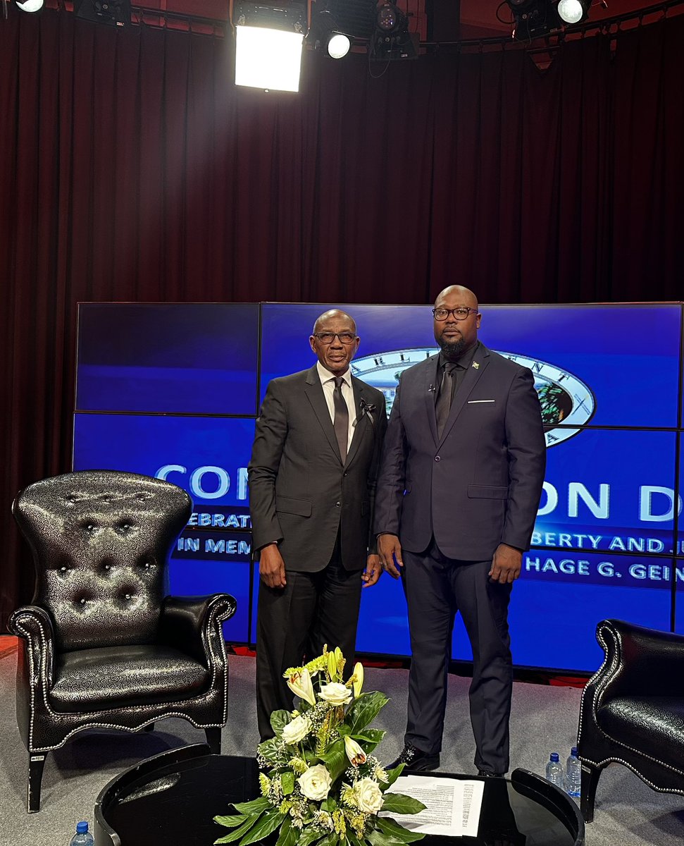 khoe01's tweet image. Secretary to Cabinet Dr George Simaata is responsible for administration of the Executive Branch of 🇳🇦 GRN at the highest level. We sat down on Constitution Day to reflect on his personal &amp;amp; professional relationship with late @NamPresidency Geingob Link: youtu.be/LnwRs7Uk16M?si…