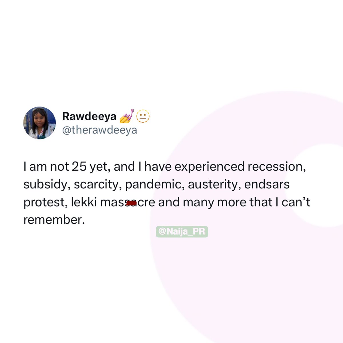 Naija_PR's tweet photo. It’s like we have no off days 💔 https://t.co/bq4RulCuVC