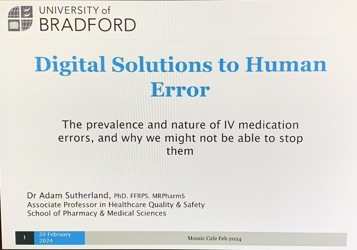 Professor Liz Breen (@lizbreen14) on Twitter photo Starting our <a href="/MOSAICCAFE_/">MOSAIC Café</a> today with Dr Adam Sutherland @MedsSafety presenting on socio-technical developments in healthcare delivery. 👇🏻 <a href="/UoBPaMS/">UoBPharmMedSci</a> <a href="/UniofBradford/">University of Bradford</a> <a href="/adamjameson96/">Adam Jameson</a> <a href="/DigitalHealthEZ/">DHEZ</a> Starting our <a href="/MOSAICCAFE_/">MOSAIC Café</a> today with Dr Adam Sutherland @MedsSafety presenting on socio-technical developments in healthcare delivery. 👇🏻 <a href="/UoBPaMS/">UoBPharmMedSci</a> <a href="/UniofBradford/">University of Bradford</a> <a href="/adamjameson96/">Adam Jameson</a> <a href="/DigitalHealthEZ/">DHEZ</a>
