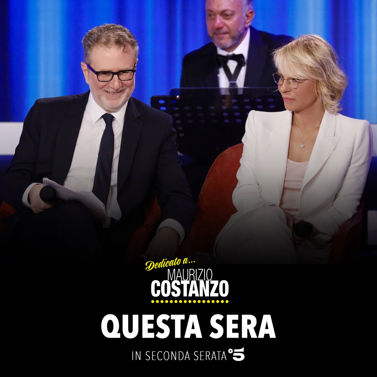 QUESTA SERA in seconda serata su Canale 5, non perdete l'appuntamento con la puntata speciale dedicata a Maurizio Costanzo insieme a Fabio Fazio, Maria De Filippi e tanti ospiti ✨ #DedicatoaMaurizioCostanzo