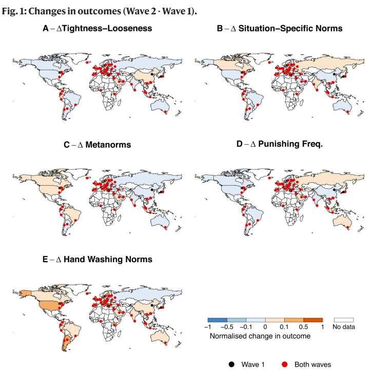 Gizem Arikan (@gizem_rkn) on Twitter photo Now out in <a href="/NatureComms/">Nature Communications</a>
The Covid-19 pandemic prompted major shifts in social behaviors. Did social norms also change?
Data from 30,431 respondents (43 countries) shows little indication of substantial changes in most social norms. Now out in <a href="/NatureComms/">Nature Communications</a>
The Covid-19 pandemic prompted major shifts in social behaviors. Did social norms also change?
Data from 30,431 respondents (43 countries) shows little indication of substantial changes in most social norms.