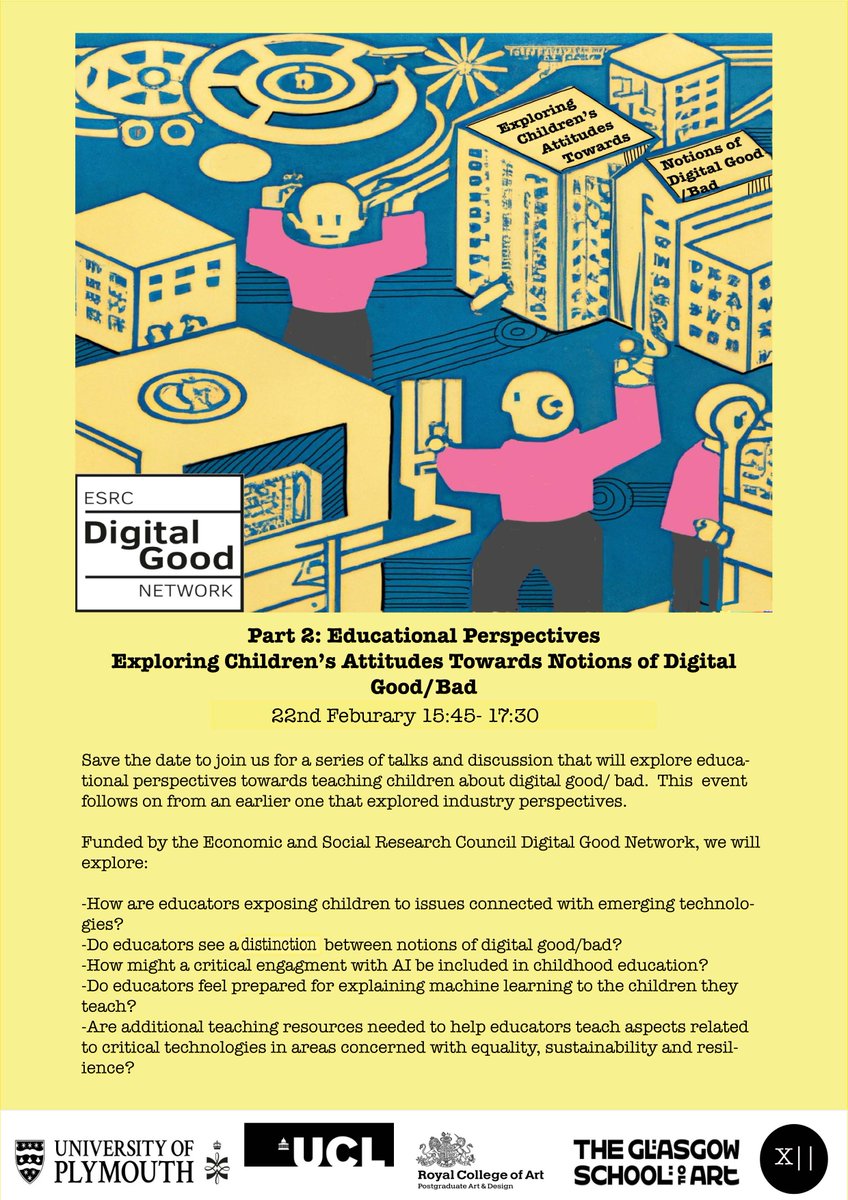 Coming this Thursday. We have great speakers including <a href="/JohnPP/">John Potter 💙</a> @Neil_Selwyn Richard Nash, Jennifer Shaw from Digital Makers Bradford, and Steve Love from Glasgow School of Art. If you don't have a ticket and want one just message me. It is free.