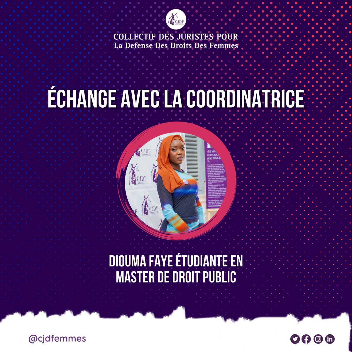 CJDF797508's tweet photo. Échange avec notre coordinatrice...
#leadershipFeminin
#Cjdf #droitsdesfemmes
#OnuFemme https://t.co/jJt7PDAXaH