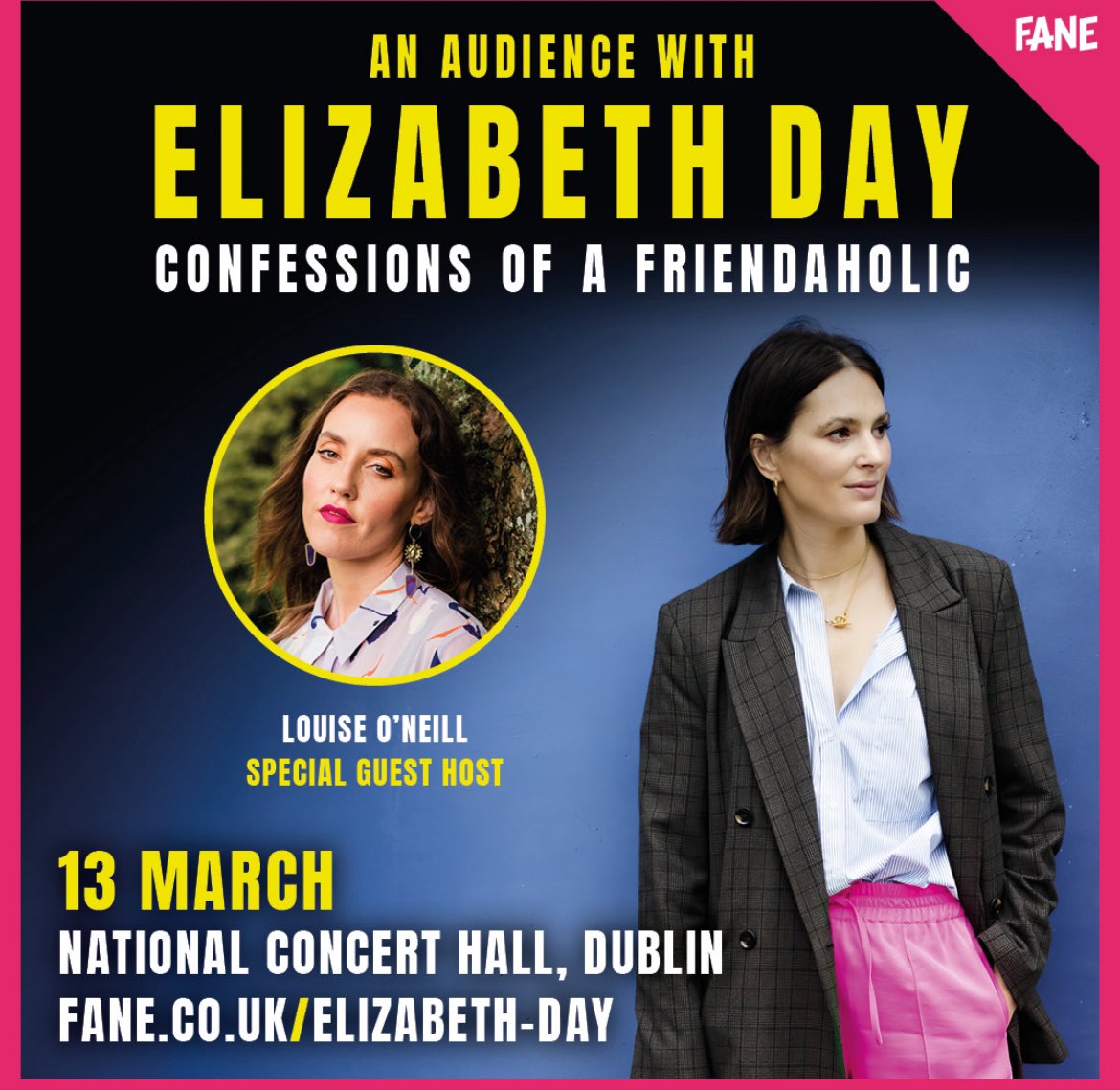 I’m very excited to be interviewing @elizabday about her gorgeous book, Friendaholic. I know the Dublin event is sold out but check out the link below for other dates xx fane.co.uk/elizabeth-day