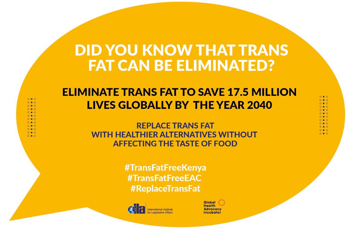 WHO has awarded its first-ever certificates validating progress in eliminating iTFAs to five countries. Denmark, Lithuania, Poland, Saudi Arabia and Thailand demonstrated best practise policies expected to save about 183 000 lives a year. #TransFatFreeEAC #TransFatFreeKenya