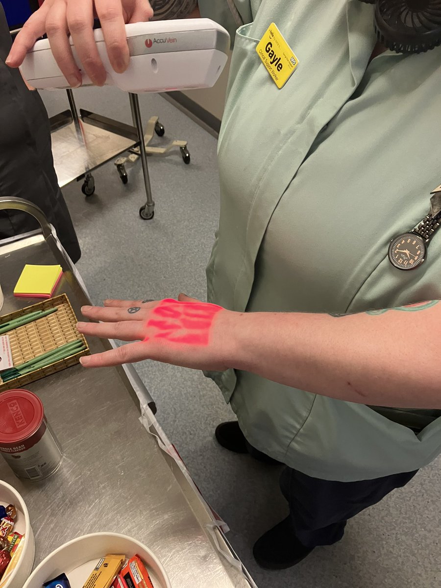 Surgery’s educational tea trolley is around the hospital today in collaboration with <a href="/eliot_care/">George Eliot Critical Care</a> - reviewing the Outreach scope and how we can support our patients. Covering SBAR handovers and vein finders along with the new one call for all process for emergencies!