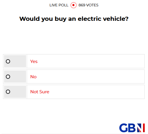 Today's GB News poll is 'Would you buy an electric vehicle?' Why let their subscribers have all the fun when you can vote at home just by clicking the link below... midgard.opinary.com/compasses/gbne…