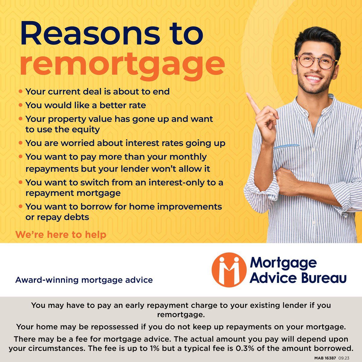 Just as you did when you took out your first mortgage, it's good to evaluate your finances from time to time, especially with the cost of living rising. Get in touch to book your free initial appointment, so we can help find the best mortgage for you📞 #Mortgage #Remortgage