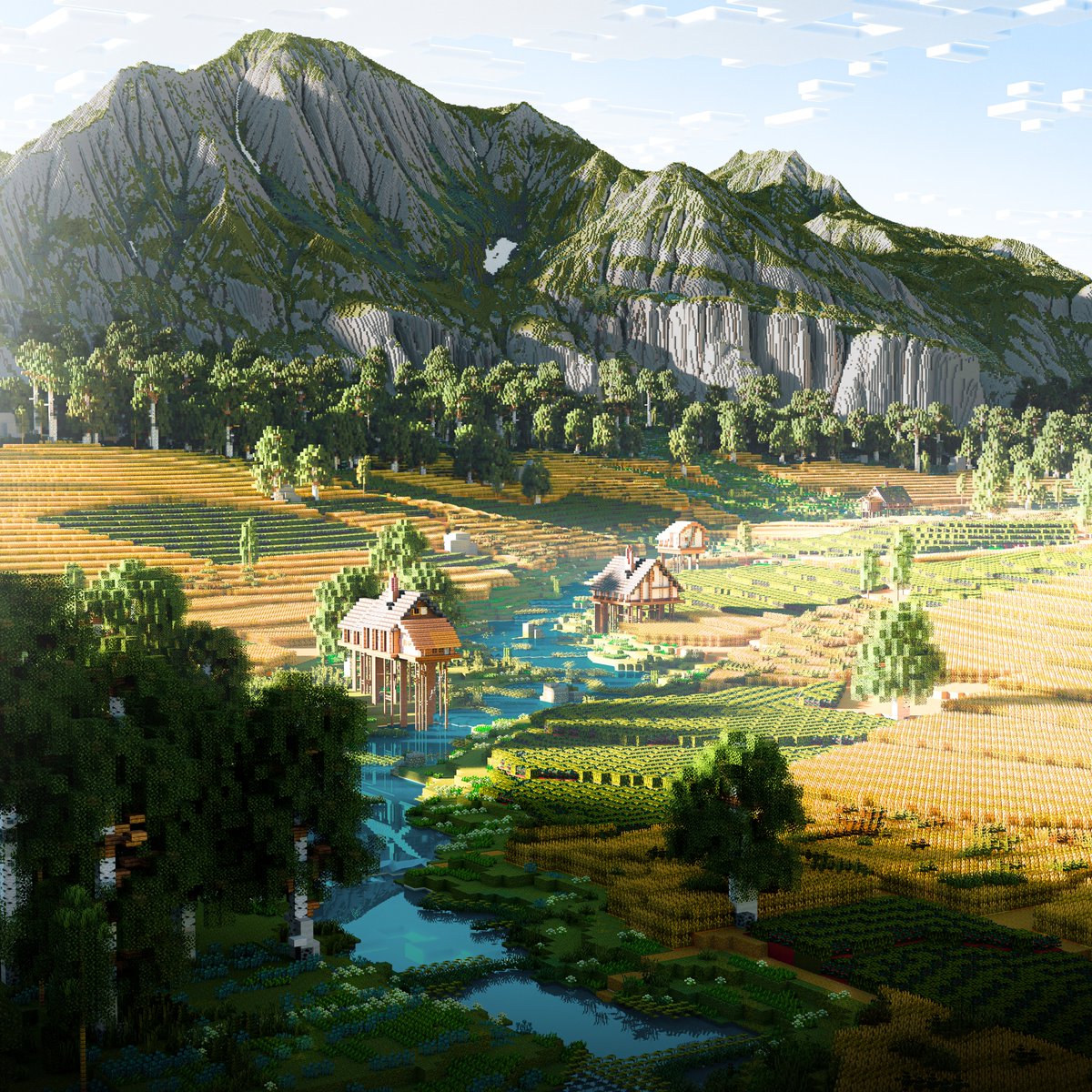 Mountains with field
render by @PlasticTasticc
#Minecraftbuilds #worldmachine #minecraft建築コミュ #Worldpainter #terrain