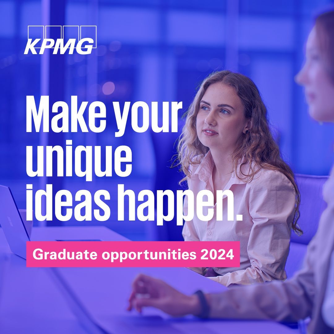 Turn your ideas into reality at KPMG. Make your mark in a career that inspires you. Create a meaningful difference for people, businesses and communities on a Graduate programme at KPMG. Thrive in KPMG's supportive community: buff.ly/3tVNrhr