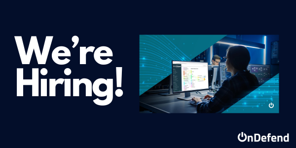 OnDefend's tweet photo. Hey, did you hear? @ondefend is hiring! 

You can check out the roles here: https://t.co/MX1kolH0wF

#OnDefend #Hiring #CybersecurityCareers #JoinOurTeam https://t.co/7AEk0GMOTC
