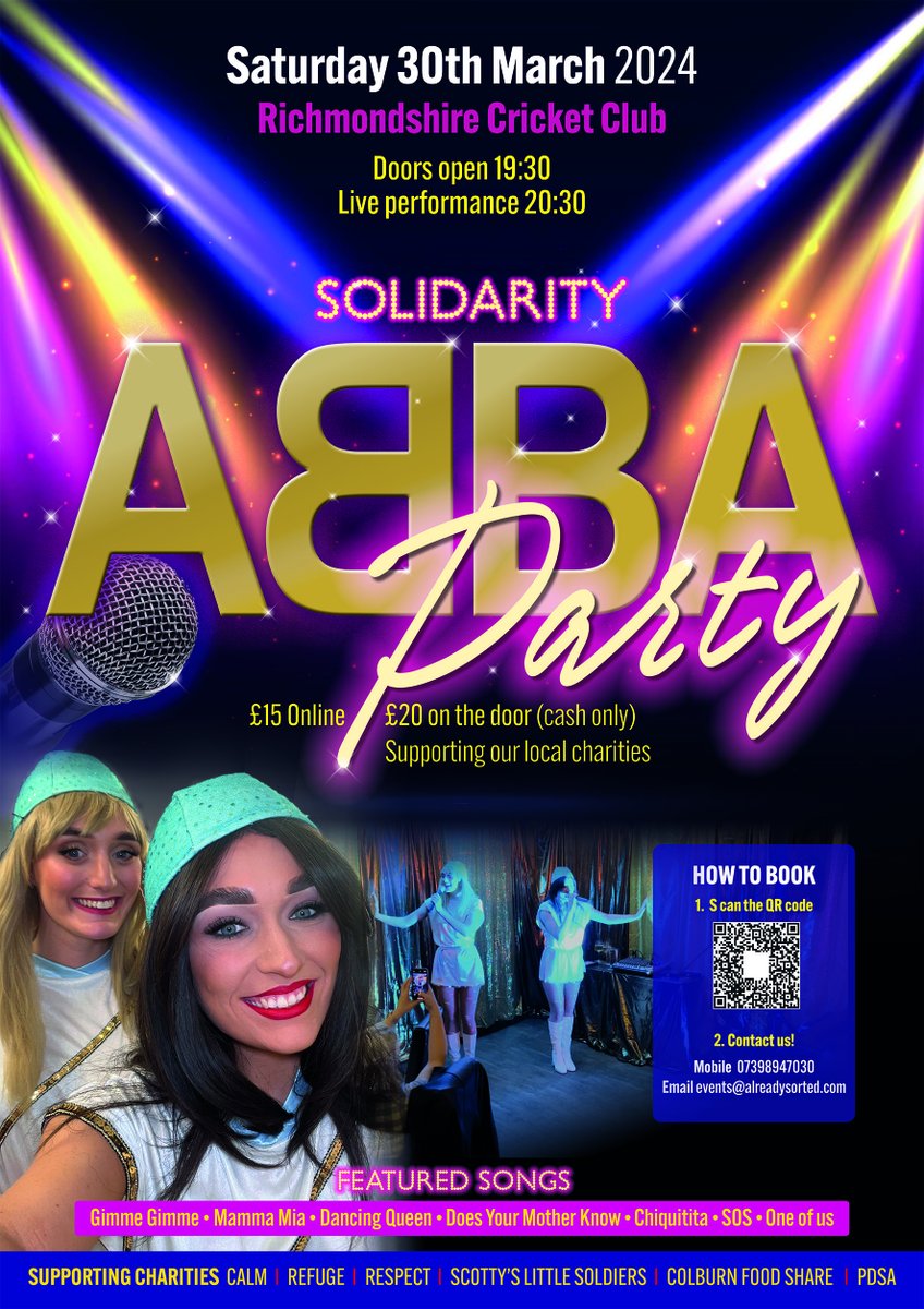 AlreadySortedLd's tweet photo. ⭐️ Here it is… our next Solidarity event! ⭐️

🪩 We want to see all of our Dancing Queens and Super Troupers at our Solidarity ABBA Party, where we’ll groove to the iconic tunes of ABBA! 🕺🏼

🎟️ Book your tickets here - 
https://t.co/sdndP7cXe9 https://t.co/cWtZP324R9
