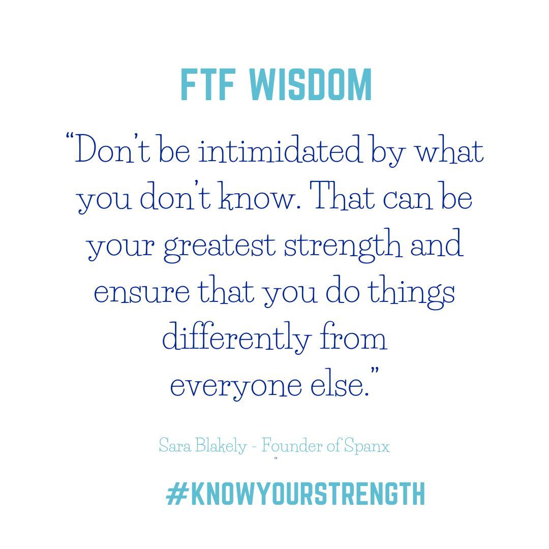 ' Don't be intimidated by what you don't know. That can be your greatest strength and ensure you do things differently from everyone else' You know it #FemaleFounders #WeeklyWisdom #KnowYourStrength #FemaleTechFounder