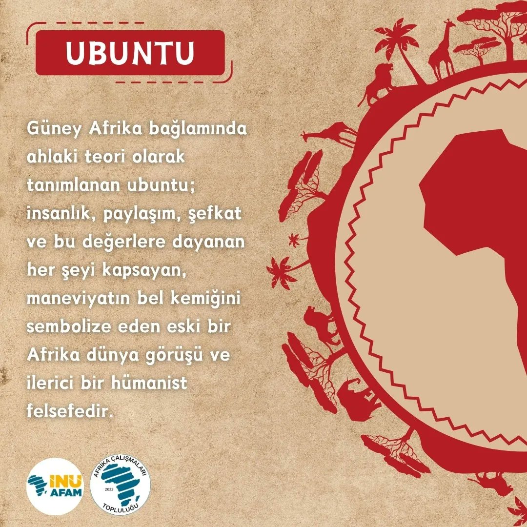 inuafrika's tweet photo. 🌍 Ubuntu nedir?
#afrika
#Africa
#afican
#afrikaçalışmaları
#afrikastudies https://t.co/NhDX5Dcv2Y