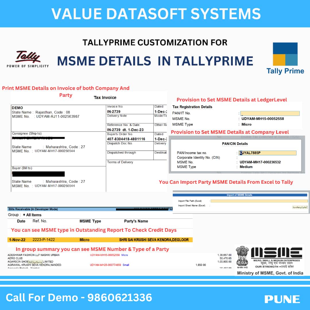 ValuesDatasoft's tweet image. Now it's compulsory, get it customized only
for Rs.2,700+GST.
.
.
.
#tally #business #dataimport #dashboards #TallyPrime4dot0 #TallyPrime #MSME