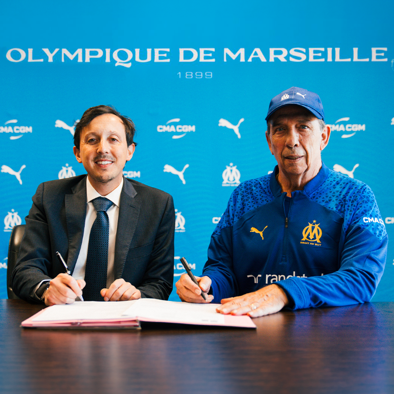 OM_Officiel's tweet photo. L’Olympique de Marseille annonce la signature de 𝗝𝗲𝗮𝗻-𝗟𝗼𝘂𝗶𝘀 𝗚𝗮𝘀𝘀𝗲𝘁 au poste d’entraîneur ✍️ 🔵 ⚪️