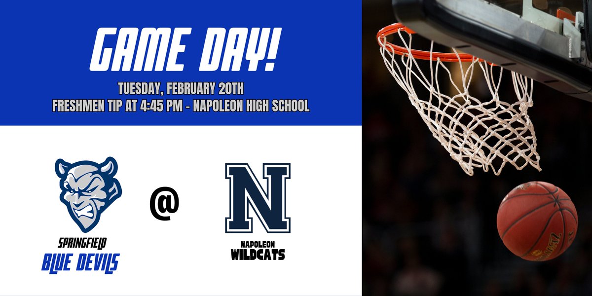 Game #21 on the road at Napoleon!          

Tickets can be purchased at the gate or online: …leonareaschools.hometownticketing.com/embed/all

<a href="/sfieldathletics/">Springfield Athletics</a> <a href="/DevilsSection/">SHS Student Section</a>