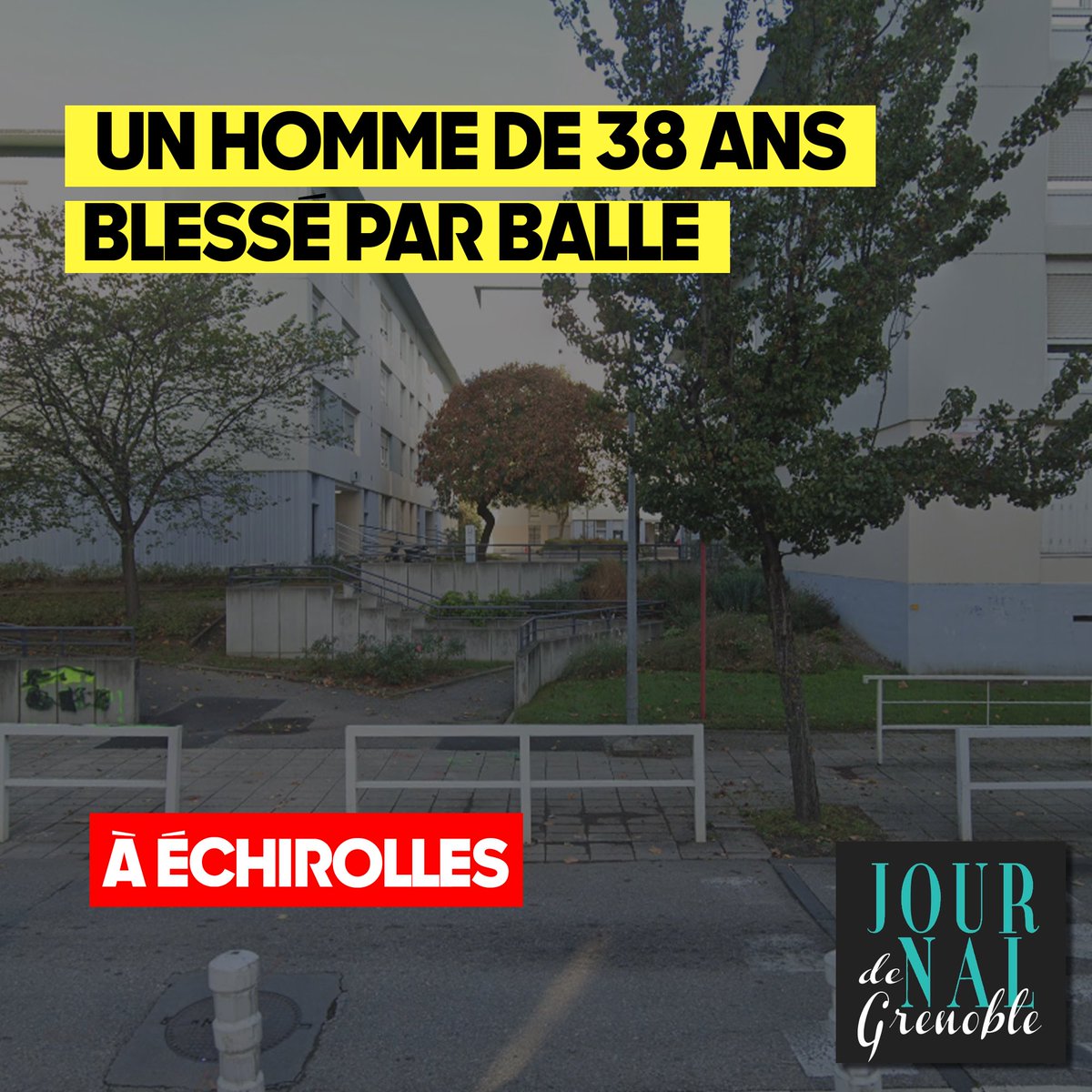 journalgrenoble's tweet photo. 🔴 Un homme de 38 ans blessé par balle dans une fusillade à Echirolles. 

#Grenoble https://t.co/bG9rZifKMU