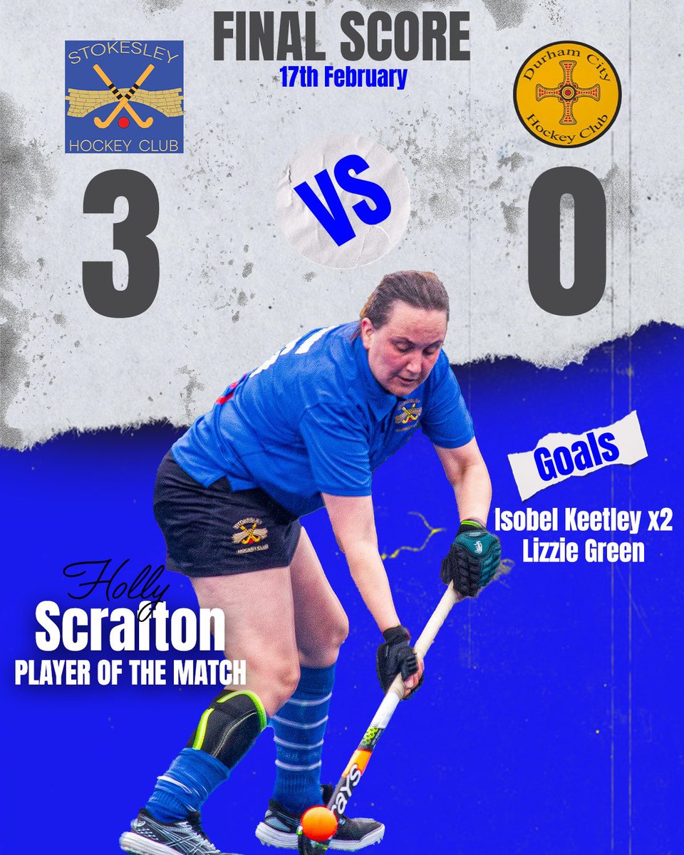 This Weekends Results!
2s 3-0 Durham City (Win)
#stokesleyhockey #results #cuprun