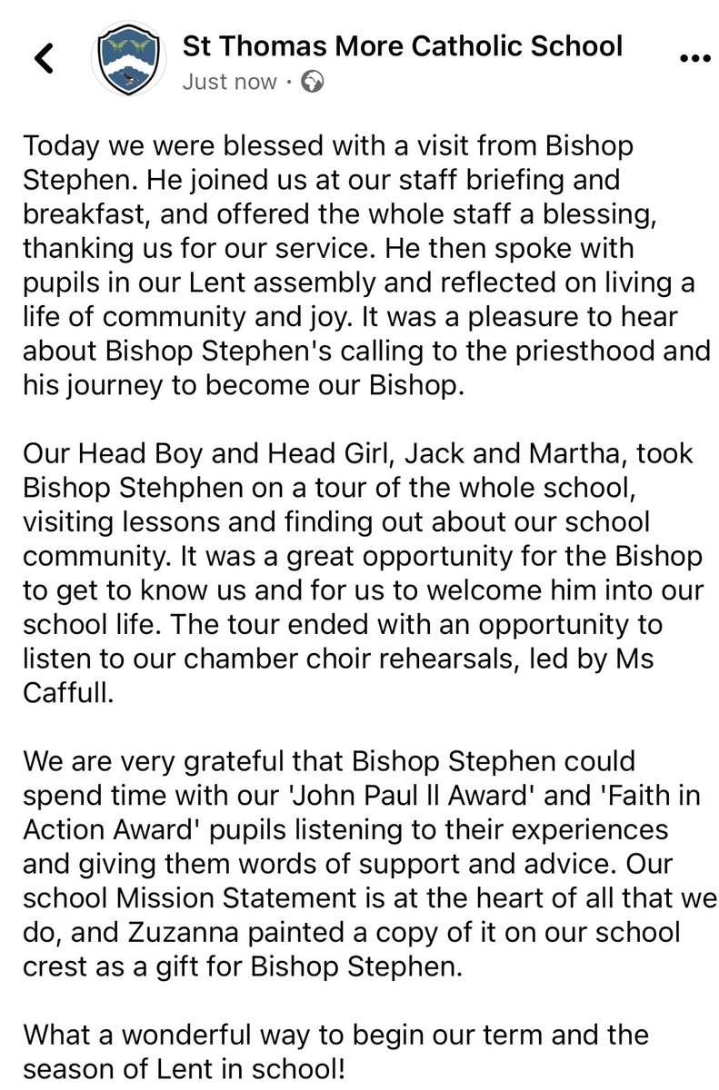 St Thomas More Catholic School tweet media