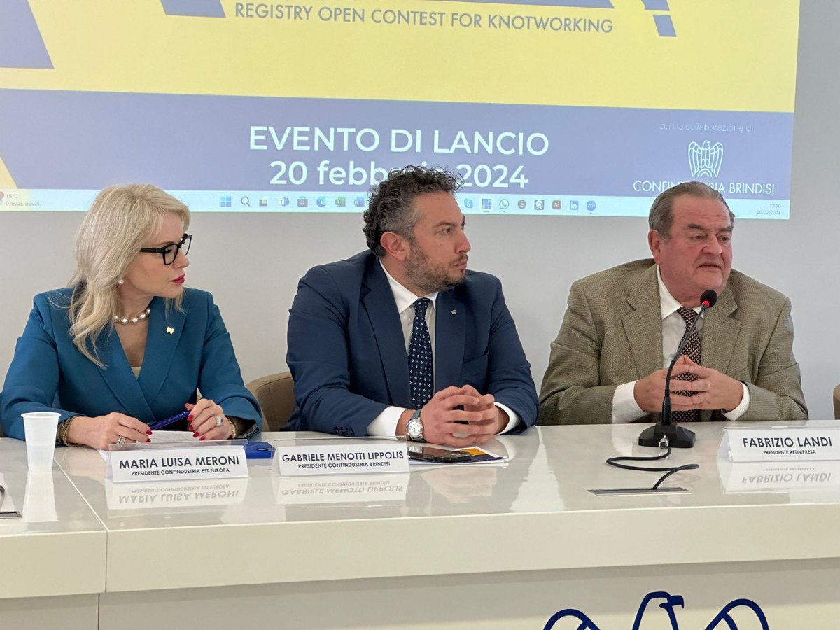 conf_brindisi's tweet photo. RetImpresa ROCK – Al via la 1° edizione con 20 progetti per fare rete

https://t.co/MkpqPH6fXI

@RetImpresa @Confindustria @g_lippolis @carlolarotonda https://t.co/axyRBAiFQL