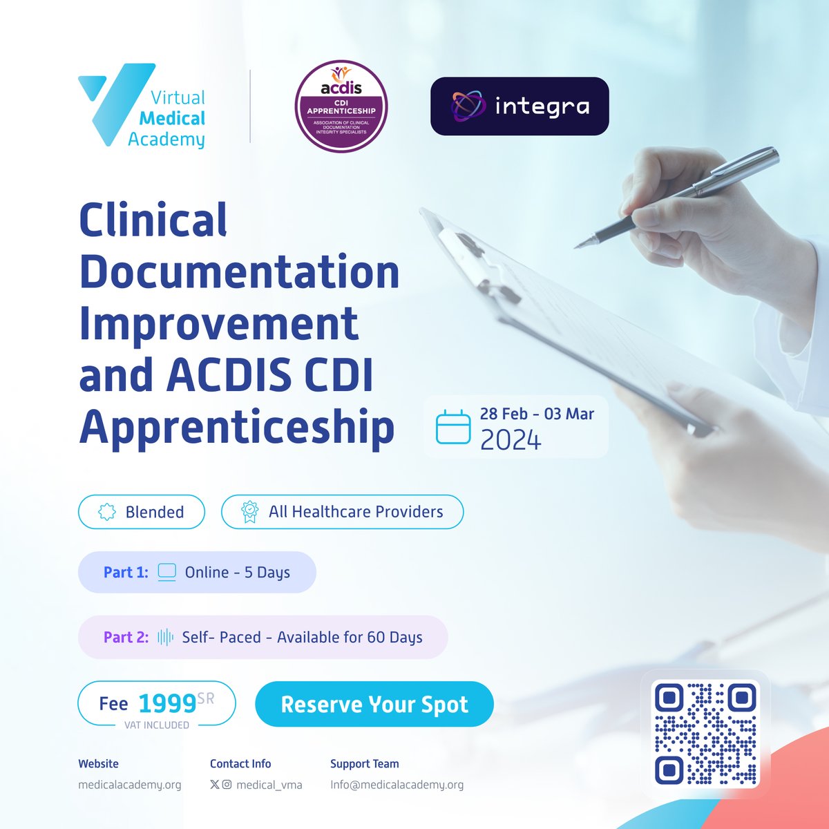 ابدأ رحلتك المهنية في مجال تحسين التوثيق السريري
  من خلال الدورة التدريبية | Clinical Documentation Improvement and ACDIS CDI Apprenticeship  

ستتعرف على المفاهيم الأساسية التي تمكنك من تحقيق تطور مهني مستدام وتعزيز جودة الرعاية الصحية.  
<a href="/integra_ksa/">Integra</a>
<a href="/ACDIS/">ACDIS</a> 
سجل الآن: