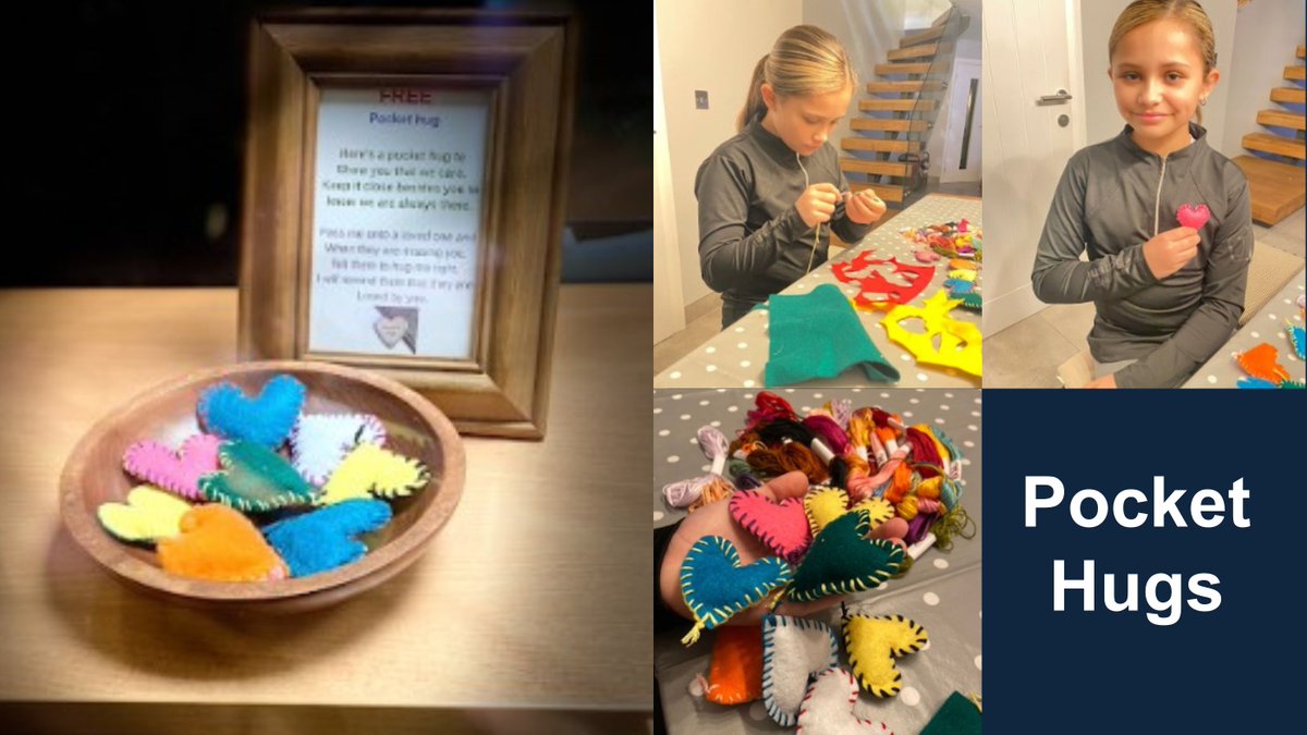 We'd like to say a huge thank you to this little lady - Reevah-Bree - for making lots of little #pockethugs for the people we support in Merthyr. Reevah-Bree kindly donated these small felt hearts because she wanted to help people feel better on their down days.