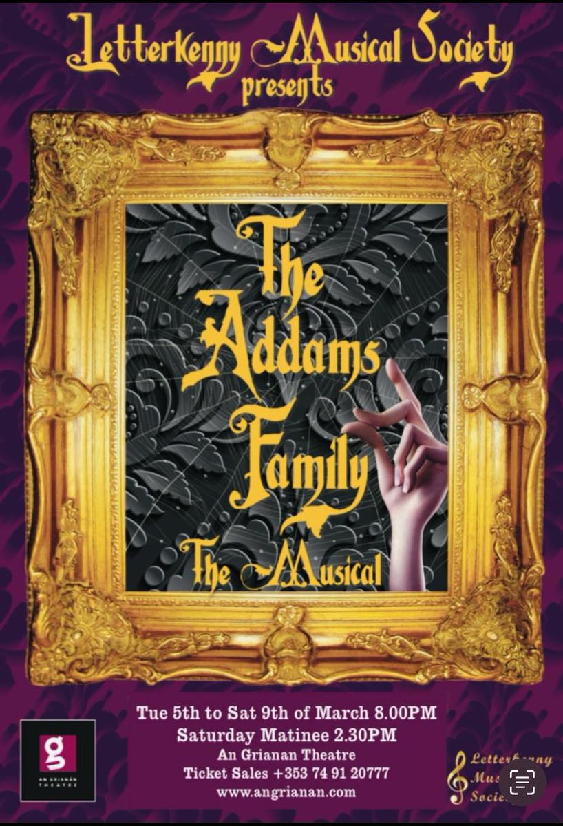 2 weeks until we open.🥰 Honoured to be wearing my Madame Director hat again this year. 🎶🎵 What a show we have for you all. The countdown is on. After being shut down in 2020, it's time to bring our Addams Family home to @angrianan @lmsletterkenny @rushefitness